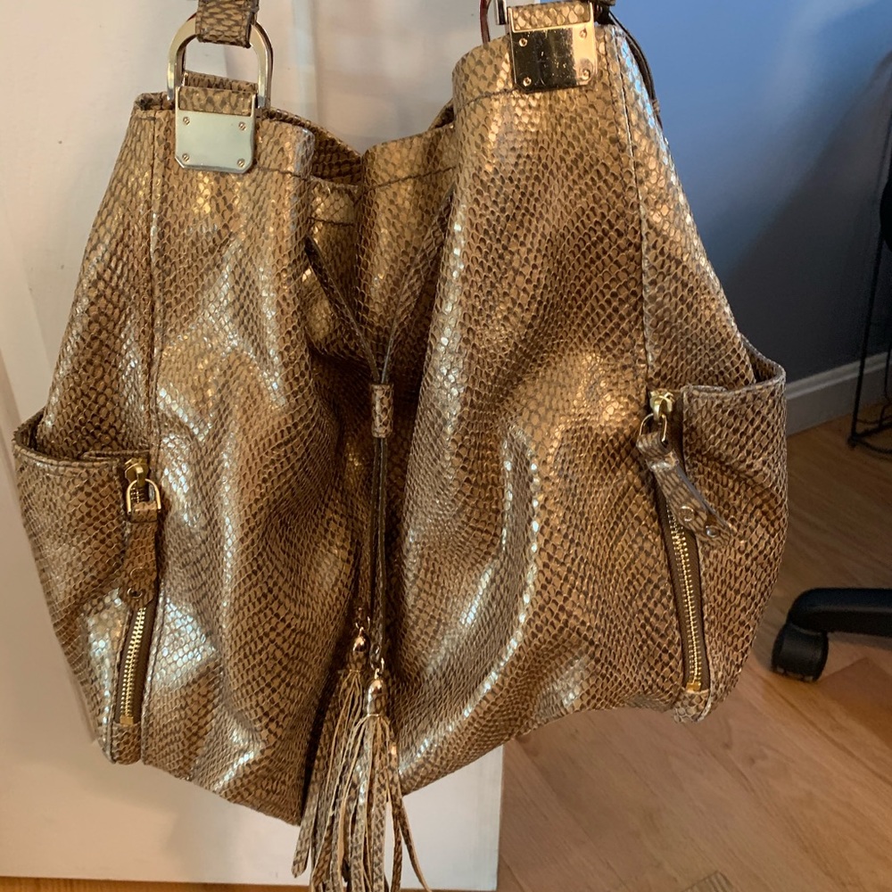 Authentic Gold Python Cole Haan Shoulder Bag! - image 1